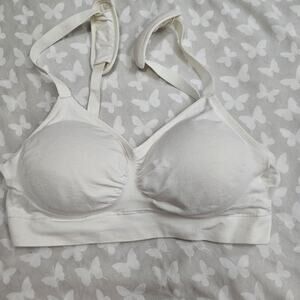 Dream by Genie Comfort Bra White XL Wireless Padded Shoulder Cushions